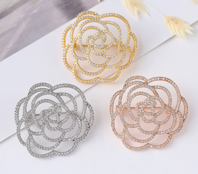 Exquisite Hollow Floral Brooch