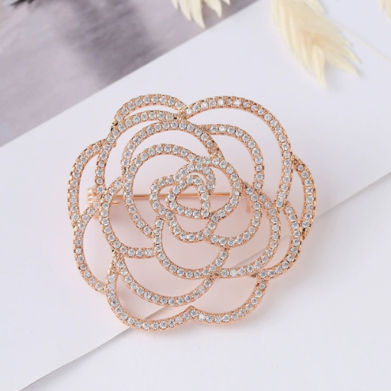 Exquisite Hollow Floral Brooch