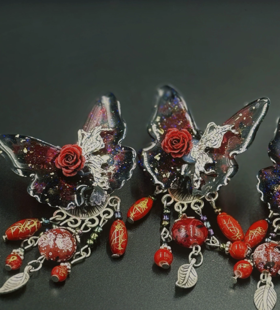 andcrafted Butterfly Accessories - Beaded Pen Jewelry Components, Premium Creative Phone Chain Accessories