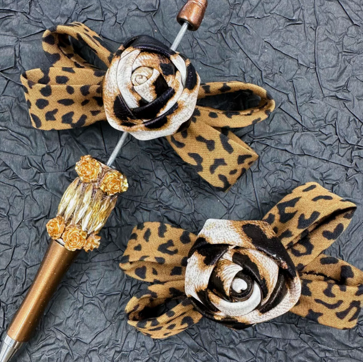 Bow Leopard Print DIY Bead