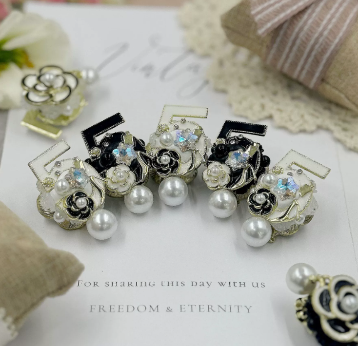Fake Pearl 5-Letter Jewelry DIY Phone Chain High-End Vintage Style Bead