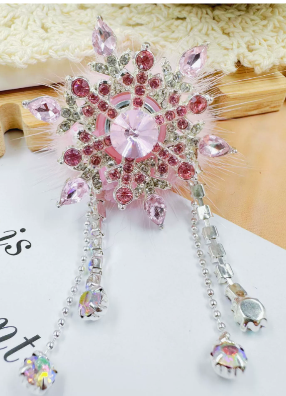 Fur Ball Snowflake Zircon Heavy Craft Accessories Beading DIY Phone Chain Straight-Hole Beads