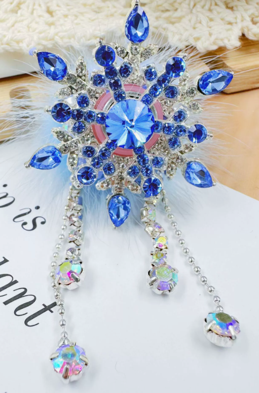Fur Ball Snowflake Zircon Heavy Craft Accessories Beading DIY Phone Chain Straight-Hole Beads