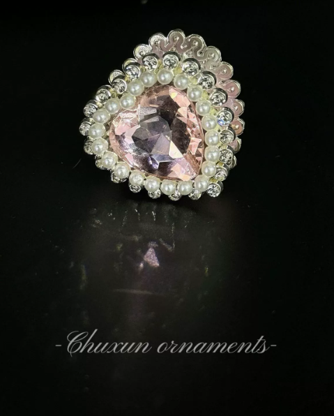Heart-Shaped Rhinestone Pearl Phone Chain Accessories DIY Jewelry Heart Beads