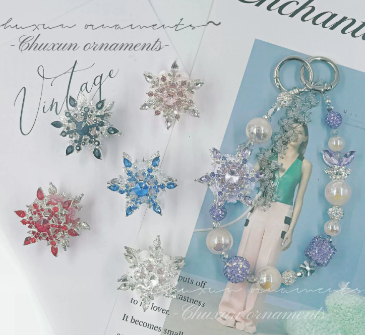 Premium Alloy Snowflake Beads for DIY