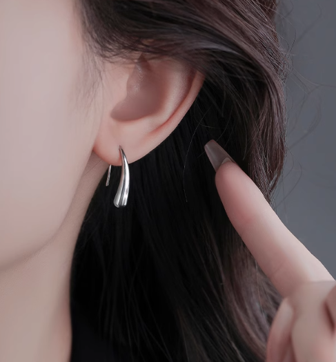 Stainless Steel Teardrop Earrings