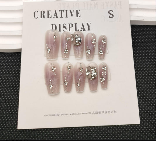 Handmade Gentle Purple Press-On Nails
