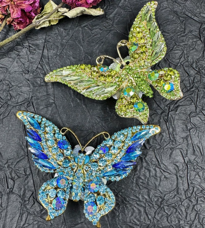 Alloy Butterfly Accessories - Straight-Hole Creative Beads for DIY, Pen, Phone Chain Components