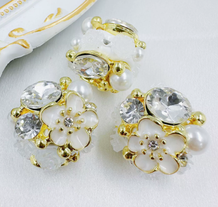Heavy Craft Accessories Pearl Flower Live Sale Straight-Hole Polymer Clay Beads DIY Phone Chain and Keychain Beads