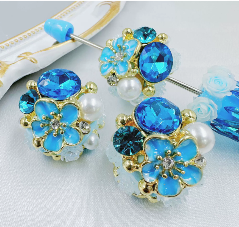 Heavy Craft Accessories Pearl Flower Live Sale Straight-Hole Polymer Clay Beads DIY Phone Chain and Keychain Beads
