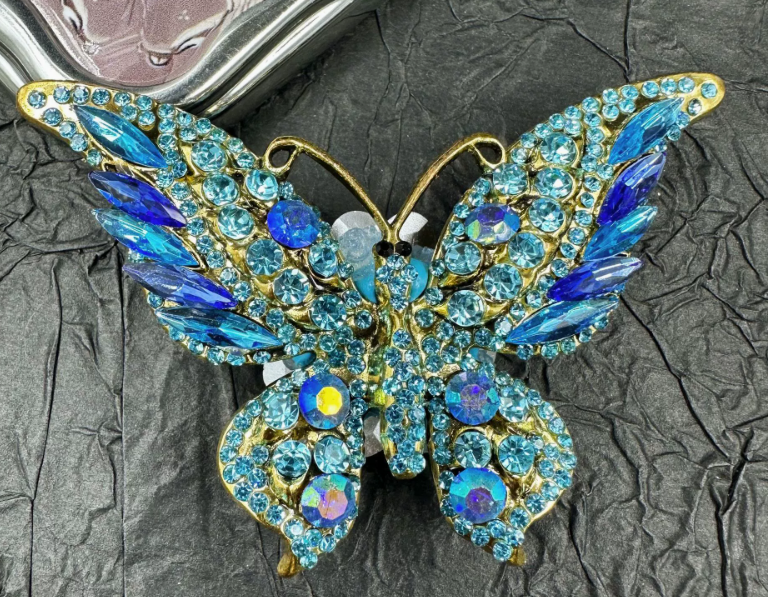 Alloy Butterfly Accessories - Straight-Hole Creative Beads for DIY, Pen, Phone Chain Components